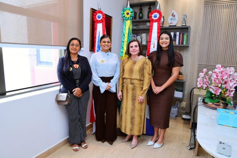 Presidente do TCE-AM recebe bancada feminina de Barcelos e discute enfrentamento à violência contra a mulher