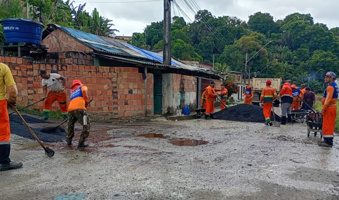 Prefeitura intensifica recuperação asfáltica e melhora mobilidade no bairro Colônia Antônio Aleixo