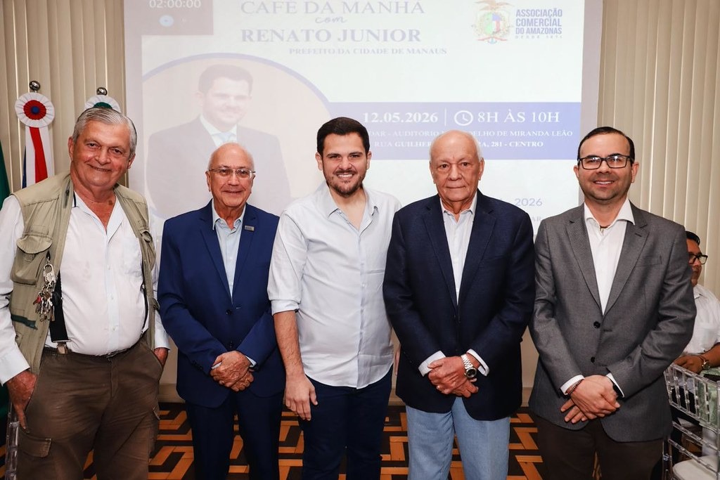 Prefeito Renato Junior debate com setor produtivo soluções que estimulem a economia da capital durante encontro na Associação Comercial do Amazonas