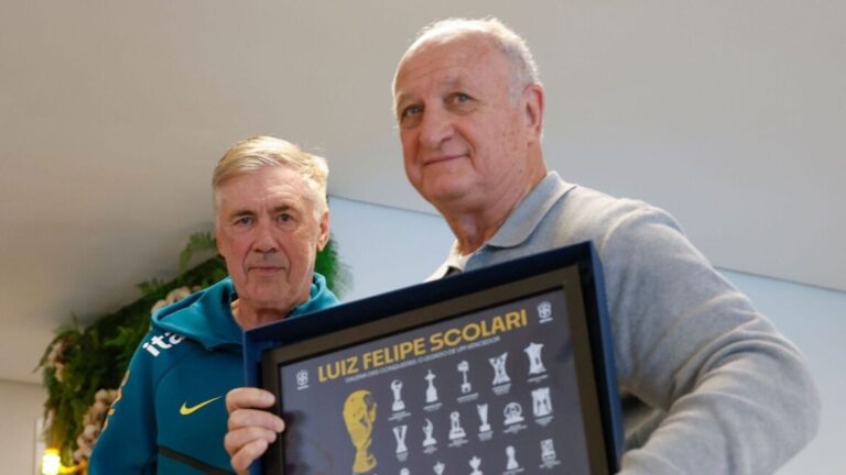 Pentacampeão com a seleção, Felipão é homenageado na Granja Comary
