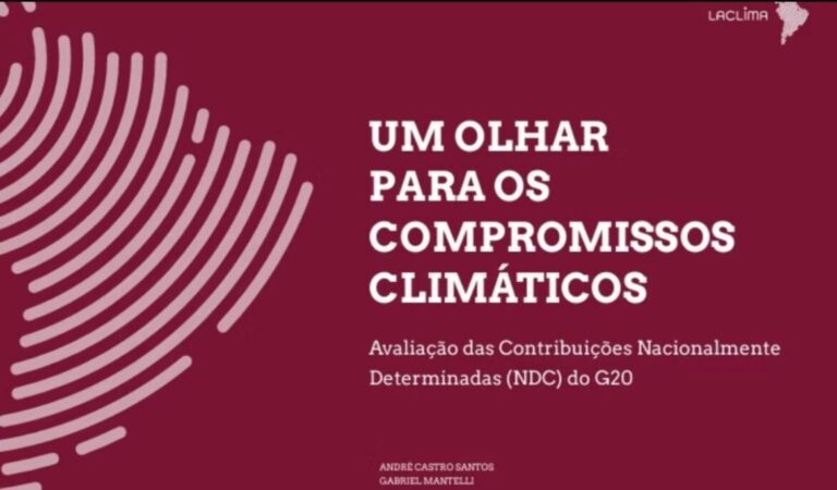 LACLIMA lança relatório sobre metas do G20 rumo a 2035