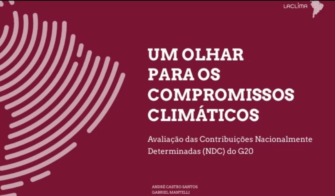 LACLIMA lança relatório sobre metas do G20 rumo a 2035